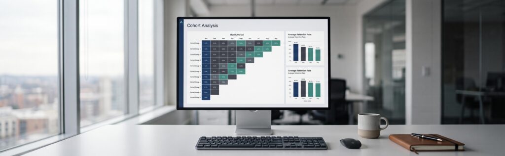 Graphique de cohorte montrant la connaissance client data pour mesurer la rétention