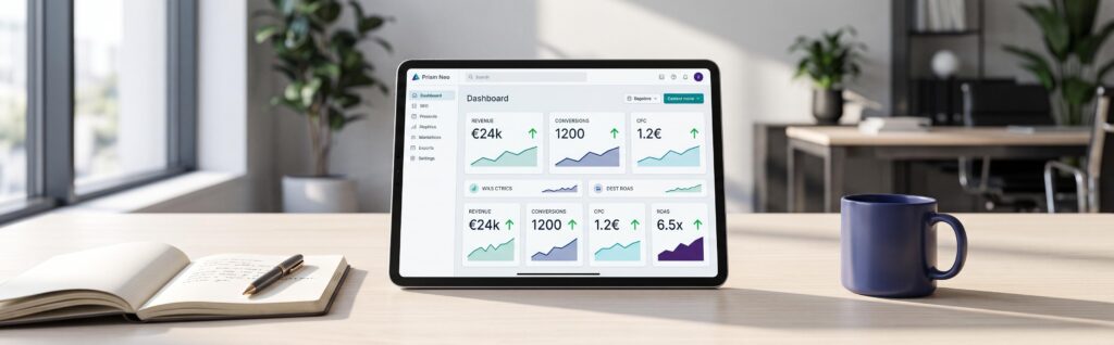 Tableau de bord de reporting Client SEO & SEA