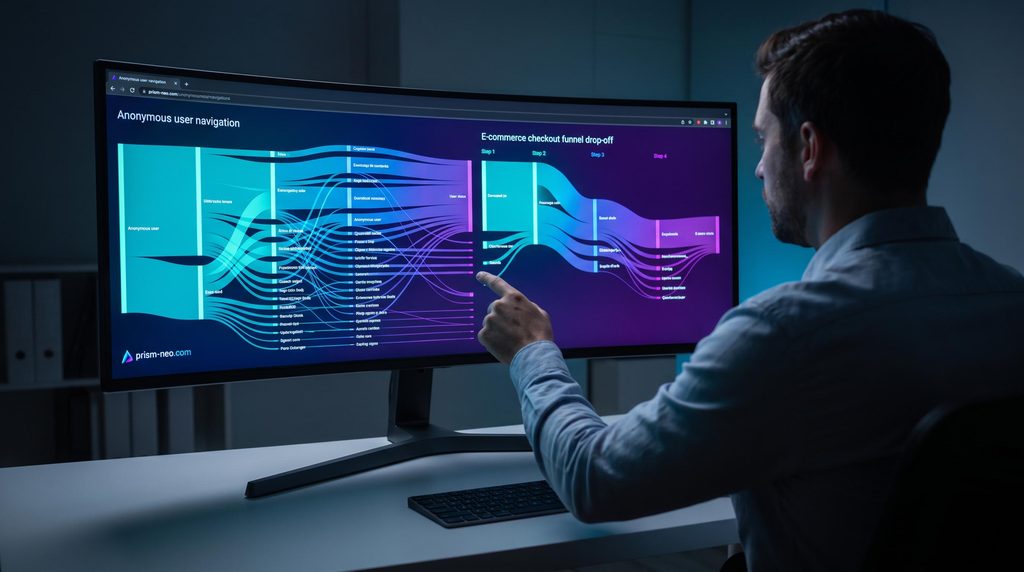 Analyse anonyme du parcours de navigation et des entonnoirs de conversion e-commerce