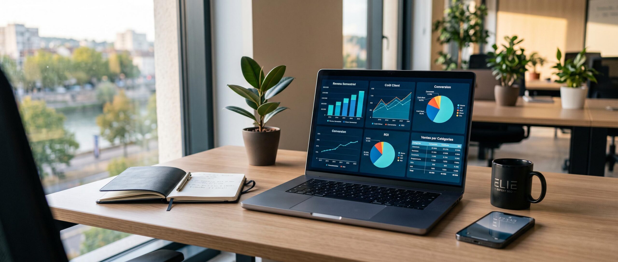 Tableau de bord affichant les coûts cachés e-commerce et l'impact sur la rentabilité