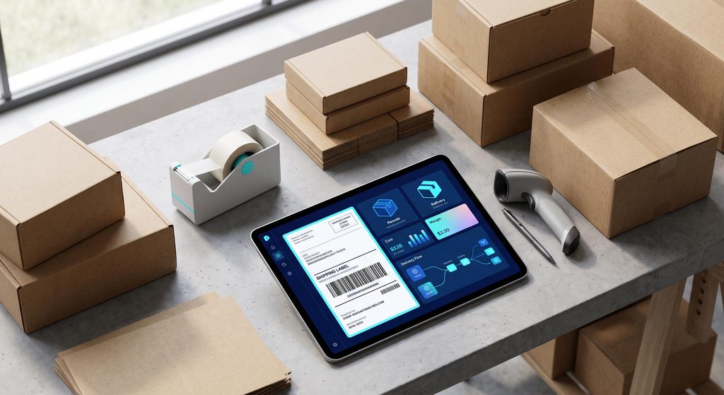 Boites d'expédition et outils logistiques influençant le calcul de marge e commerce