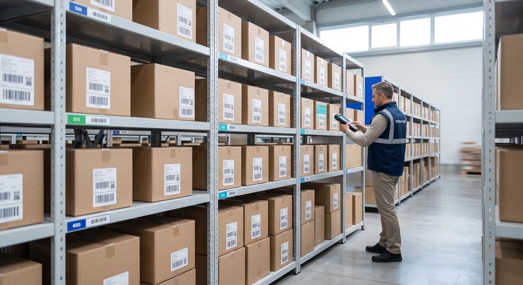 Entrepôt e-commerce organisé selon l'analyse de Pareto