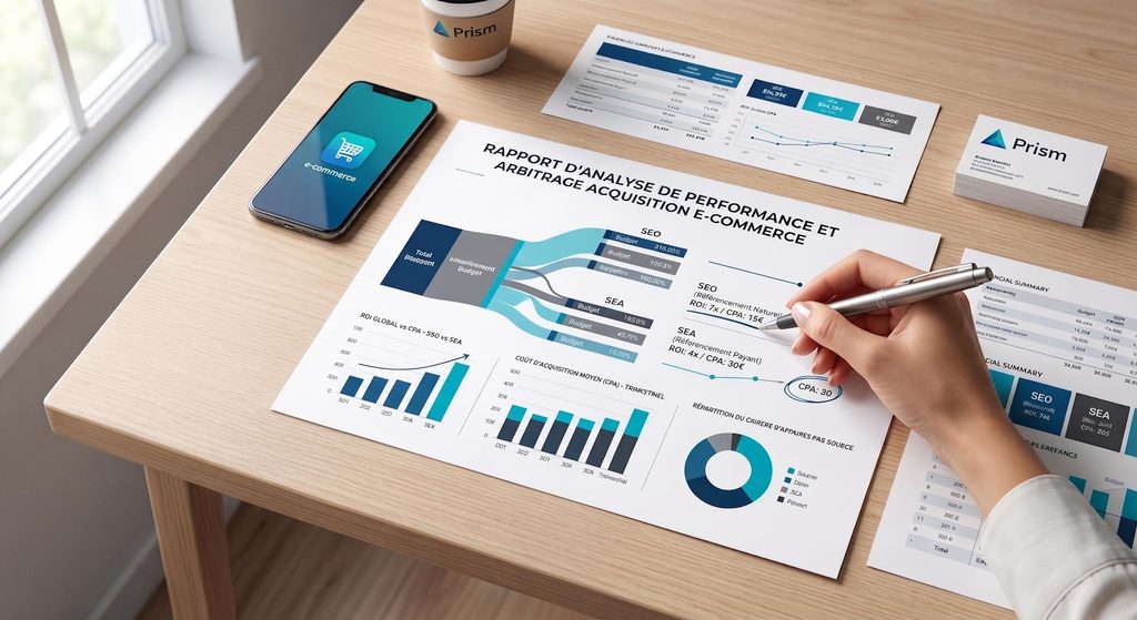 Analyse manuelle des performances financières et des marges pour un calcul roi e-commerce