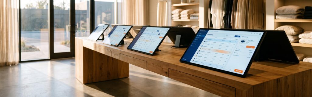 Point de vente moderne optimisé pour le phygital retail et le click and collect