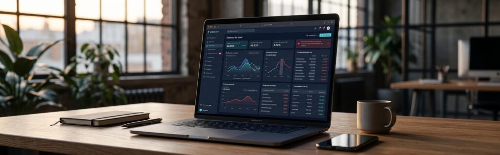 Tableau de bord analytique e-commerce montrant des pertes de données de tracking publicitaire